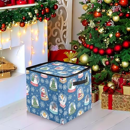 Miniatura 7 de KJIZMO Caja de almacenamiento de bolas de cristal de Navidad, se adapta a hasta 64 bolas de adornos, contenedor de decoración navideña con