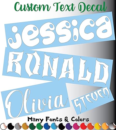 Miniatura 8 de Increíble calcomanía de vinilo  Calcomanía personalizada con nombre de texto compatible con vasos Yeti laptop teléfonos barcos cascos botellas