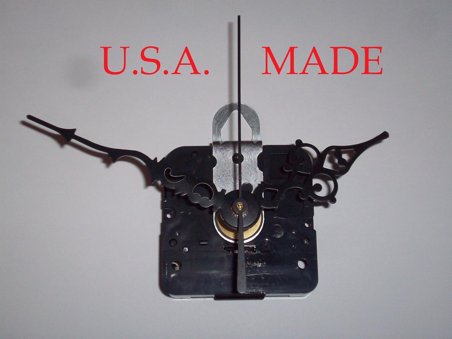 Quartz Clock Movement Kit with 1 Set of Hands and Second Hand, for Dials up to 1/2" Thick