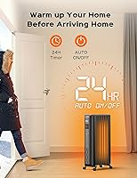 Vista 7 de Dreo Oil Filled Radiator Heater, Electric Radiant Heater with Remote Control, 4 Modes, Overheat & Tip-Over Protection, 24h Timer, Digital