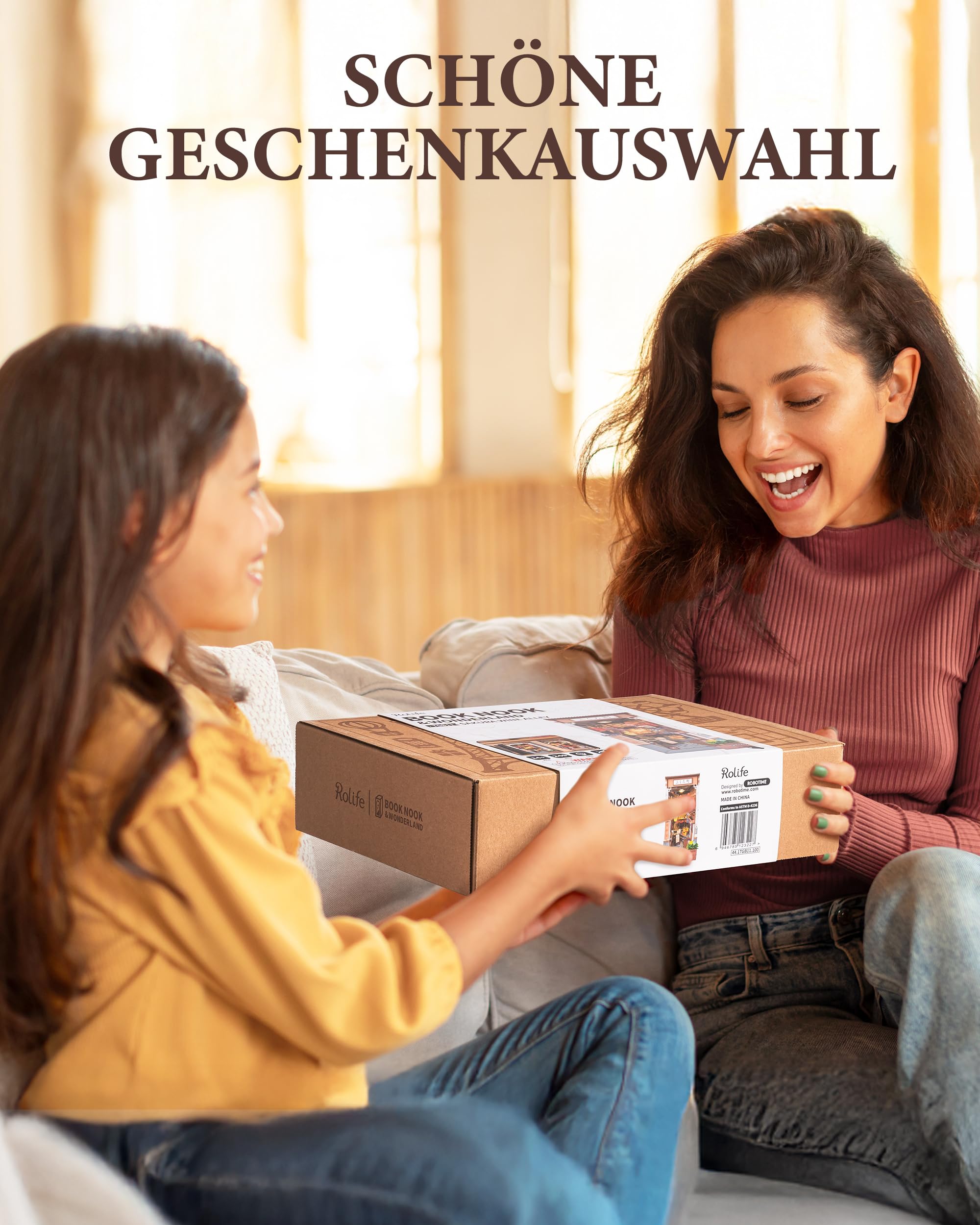 Rolife Book Nook Kit für Erwachsene DIY Miniature House mit Licht Sakura Wine Alley Booknook Bausatz 3D-Holzpuzzle Bücherstütze für Regal Bibliothek Bücherregal Dekoration