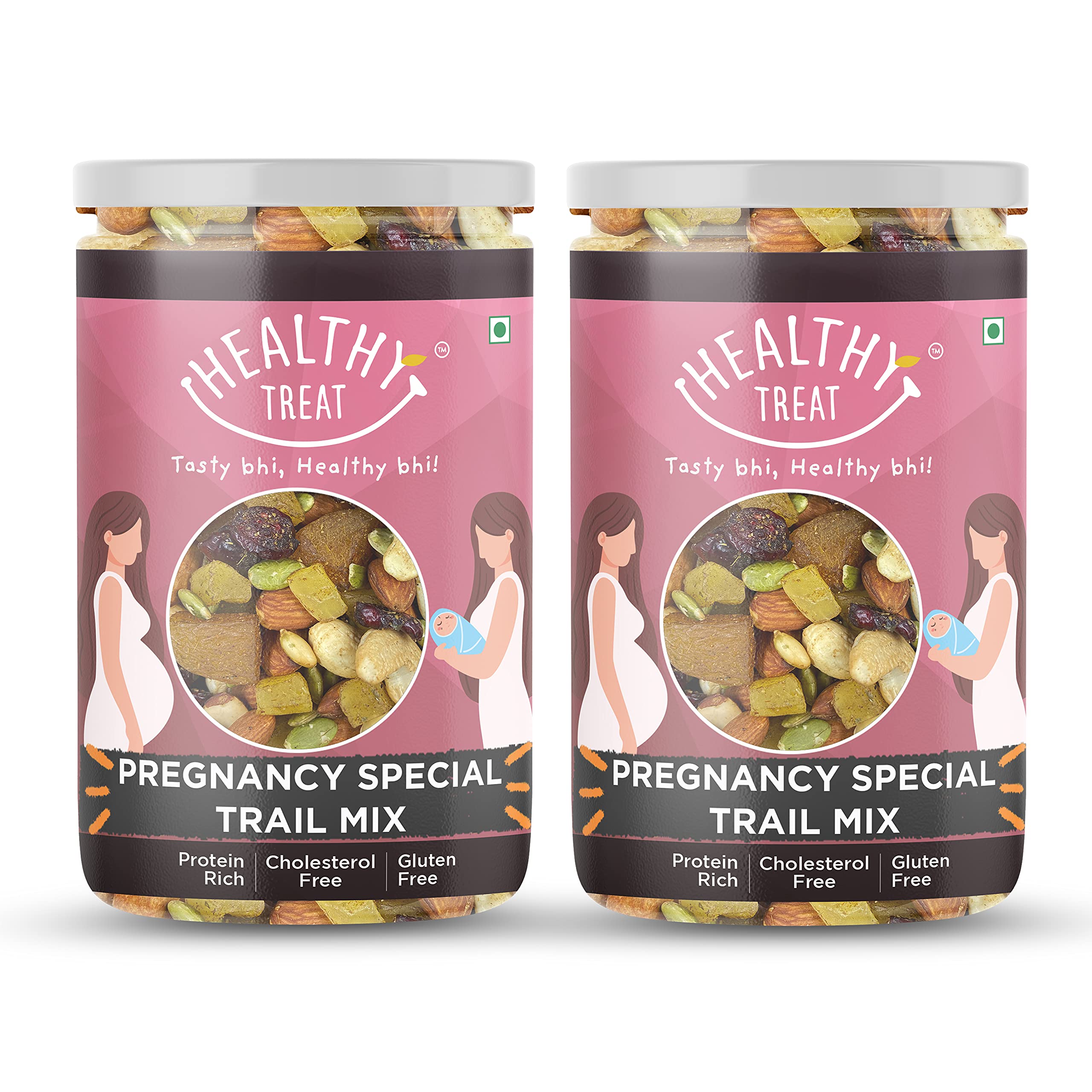 Pregnancy Special Trail Mix 500g | Nutritional Snack for Moms | 6+ Varieties like Almond, Cashew, Hazelnut, Dried Mango, Dried Apricot, Roasted Pumpkin Seed | Pregnancy food for women | Healthy Nutritious Pregnancy Snacks | (Pack of 2, 250 gm each) | (B095XCLCRV) Amazon Price History, Amazon Price Tracker