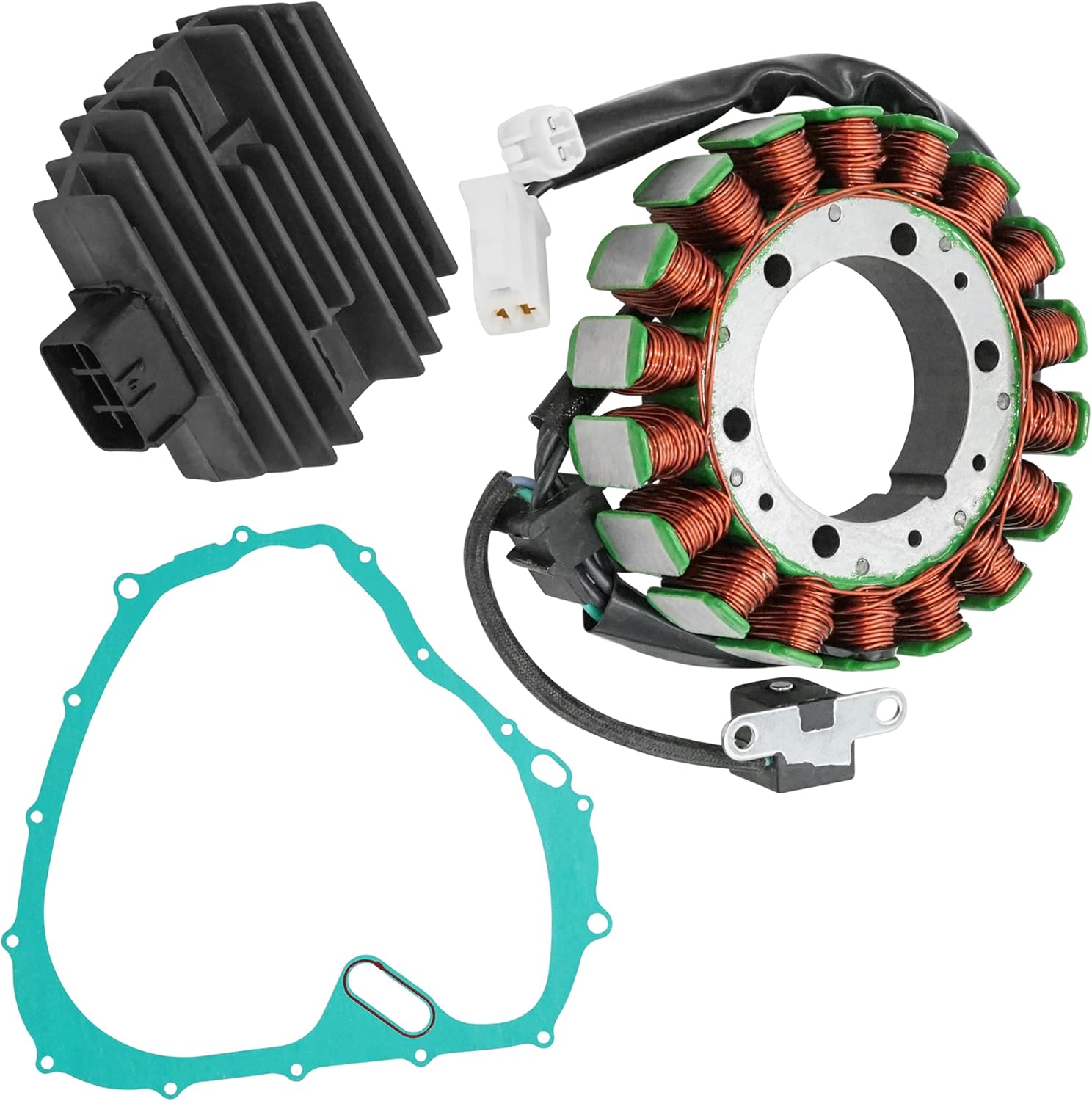 Caltric Stator Regulator Rectifier Gasket Compatible with Suzuki Lt-A450 Lta450 Kingquad 450 2007-2010 / LT-A500 LTA500 Kingquad 500 2009-14
