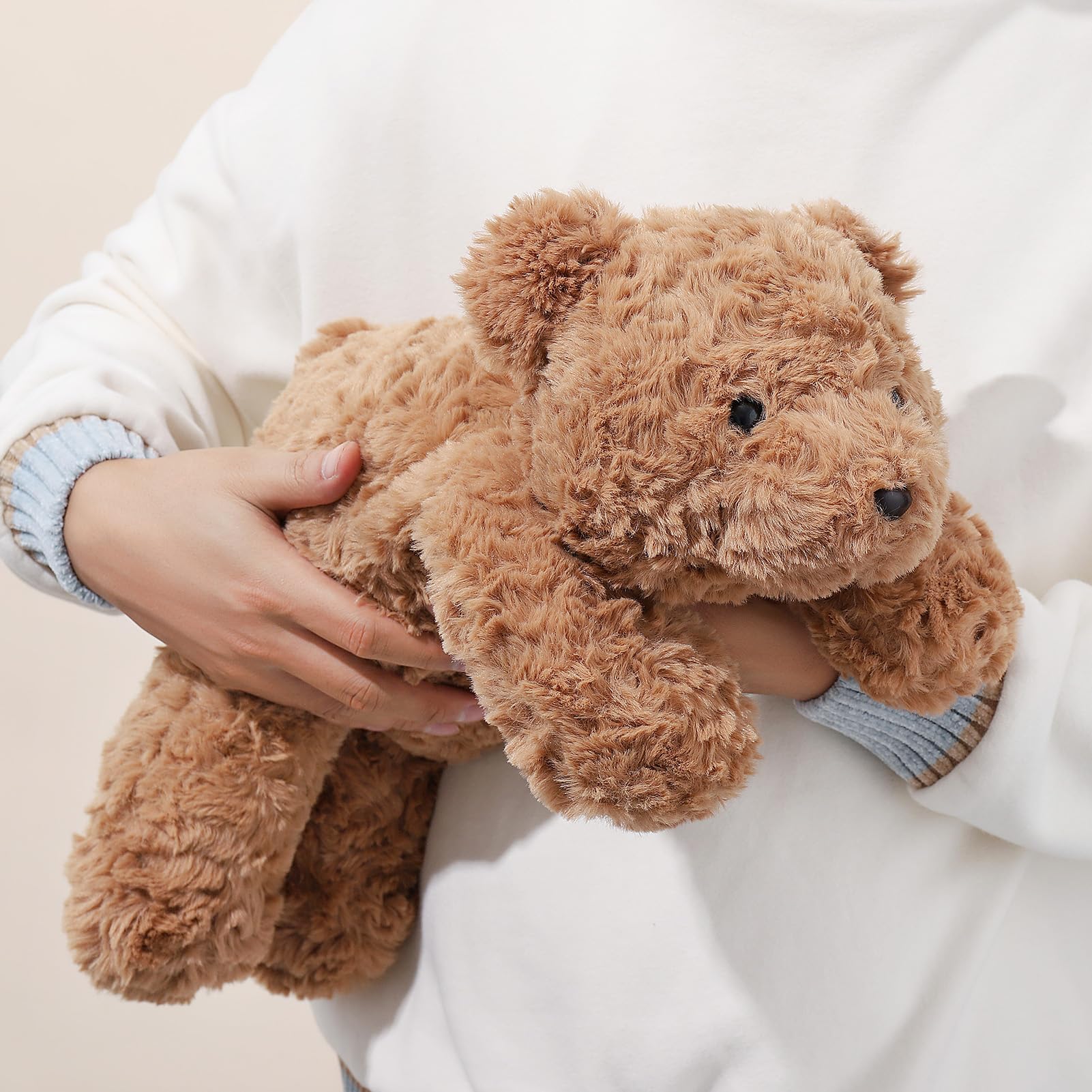 IFX24 Large Weighted Teddy Bear 70CM 2.5kg, Robust and Fluffy Brown Plush Bear for Adults to Cuddle, Cute Cuddly Sniffing Pillow for Adults IFX24 Large Weighted Teddy Bear 70CM
