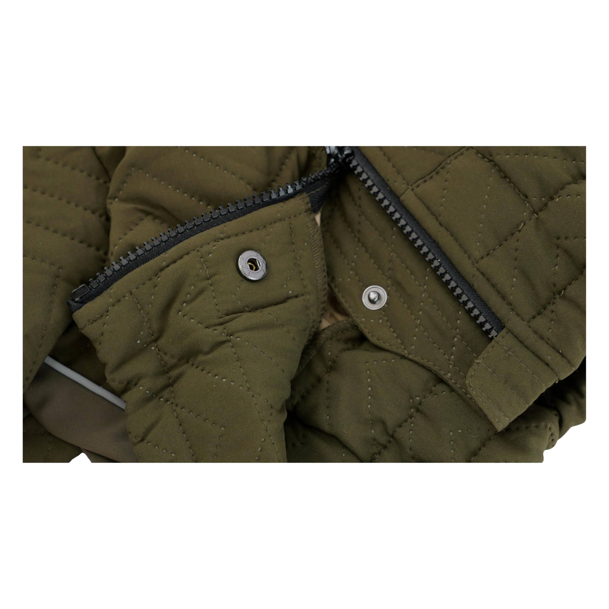 Warmer Hundemantel, doppellagige Hundeweste, Vier Beine bedeckt, Winddicht, wasserdicht, reflektierende warme Hundeweste, Outdoor-Schlittschuhkostüm für kleine, mittlere und große Hunde. Olive 5XL