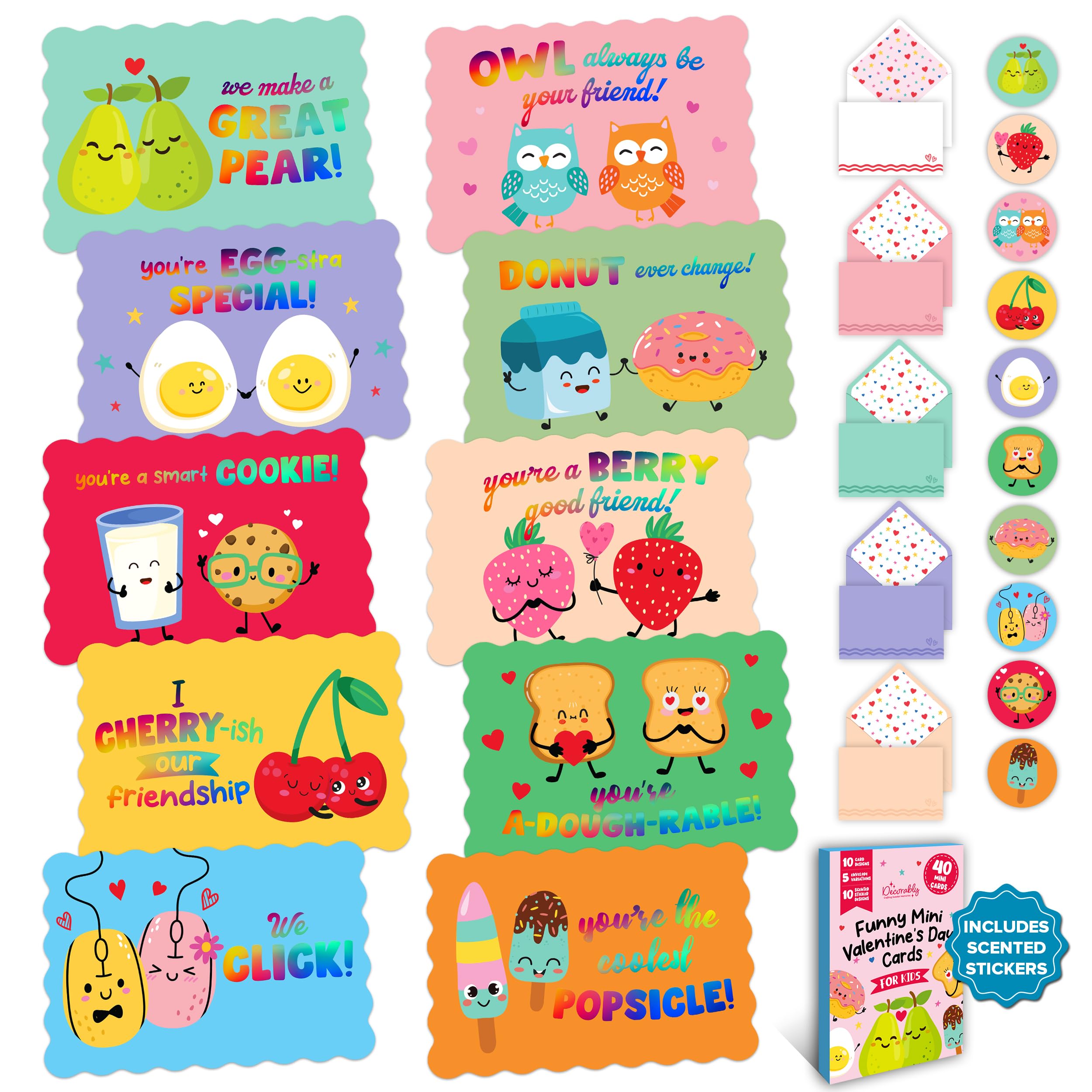 holographic valentines cards Amazon.com : Decorably 40 Pack Holographic Postcard-Style 4.7x3in Valentines  Cards for Kids with Envelopes and Scented Stickers, 12 Funny Designs for  Loved Ones