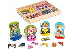 Melissa & Doug PAW Patrol Wooden Magnetic Pretend Play (64 Pieces)