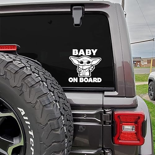 Miniatura 2 de MAZ DISTRIBUTIONS Adhesivo de bebé a bordo - Adhesivo de vinilo de larga duración para ventana - Adhesivo impermeable extraíble para botella de agua