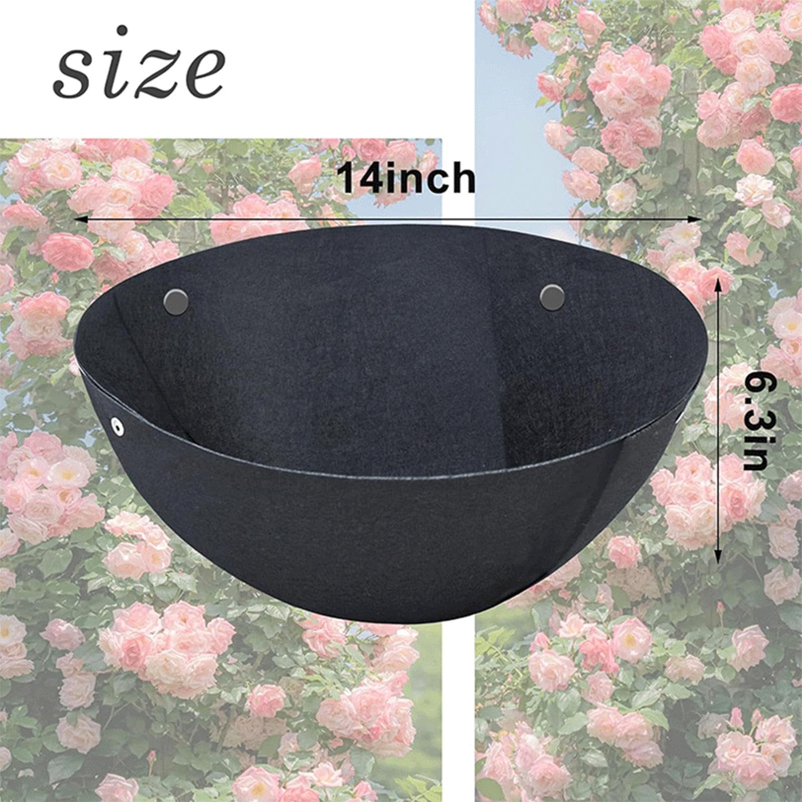 Fodere Per Fioriere KBIBCK In Feltro - Set Da 3, Colore Marrone Rossastro, 61 Cm Per Parete - Foto 4
