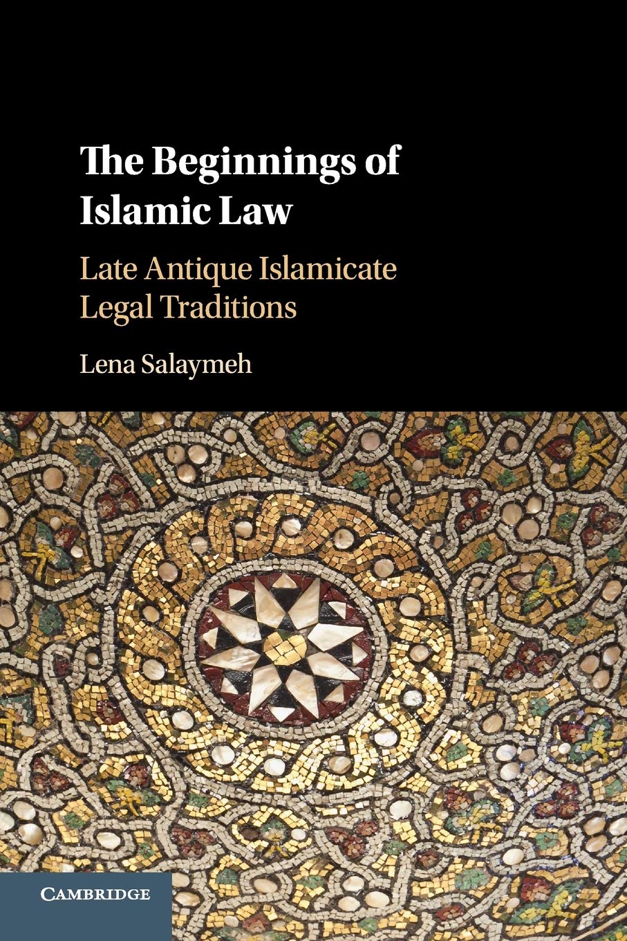The Beginnings of Islamic Law: Late Antique Islamicate Legal Traditions