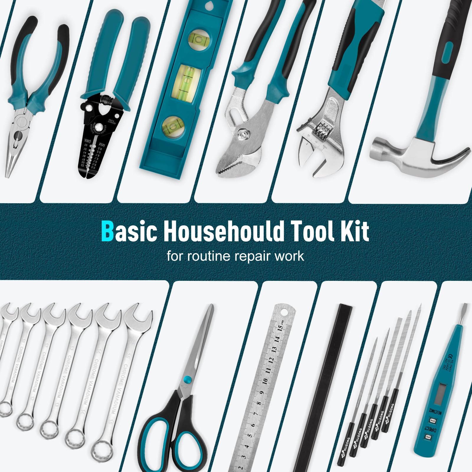 Sundpey Mallette à Outils 379 Pièces, Boite a Outils Avec Tiroir Ménagers Généraux Caisse a Outil Complete avec Cliquet, Tournevis, Clés & Accessoires pour Bricolage, Mécanique Auto, Travaux Maison