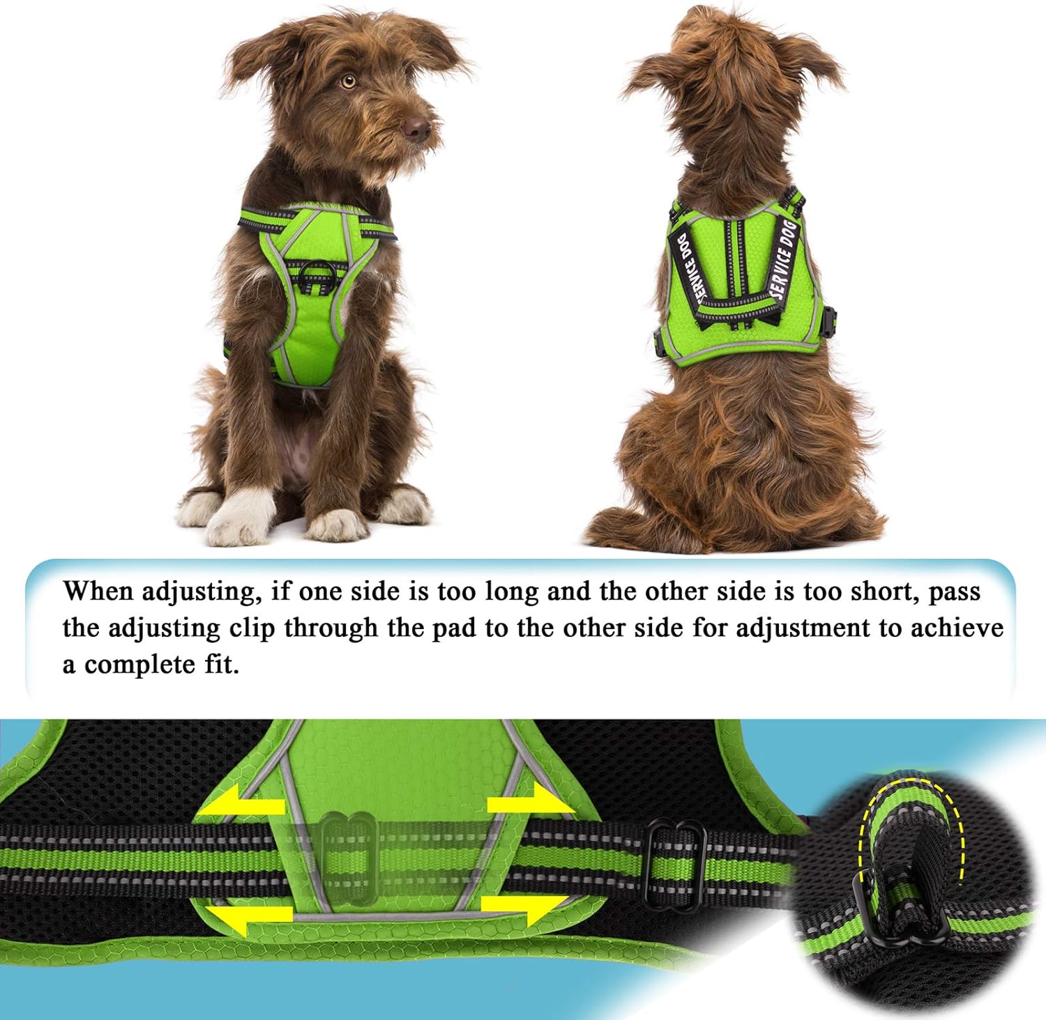 Service Dog Harness with 4pcs Free Labels, Adjustable No Pull Dog Vest