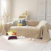 Vista 33 de VClife Funda amarilla para sofá, 1 funda de sofá modular de algodón de punto jersey para sofá, 1 funda de sofá para perros, gatos y mascotas, funda