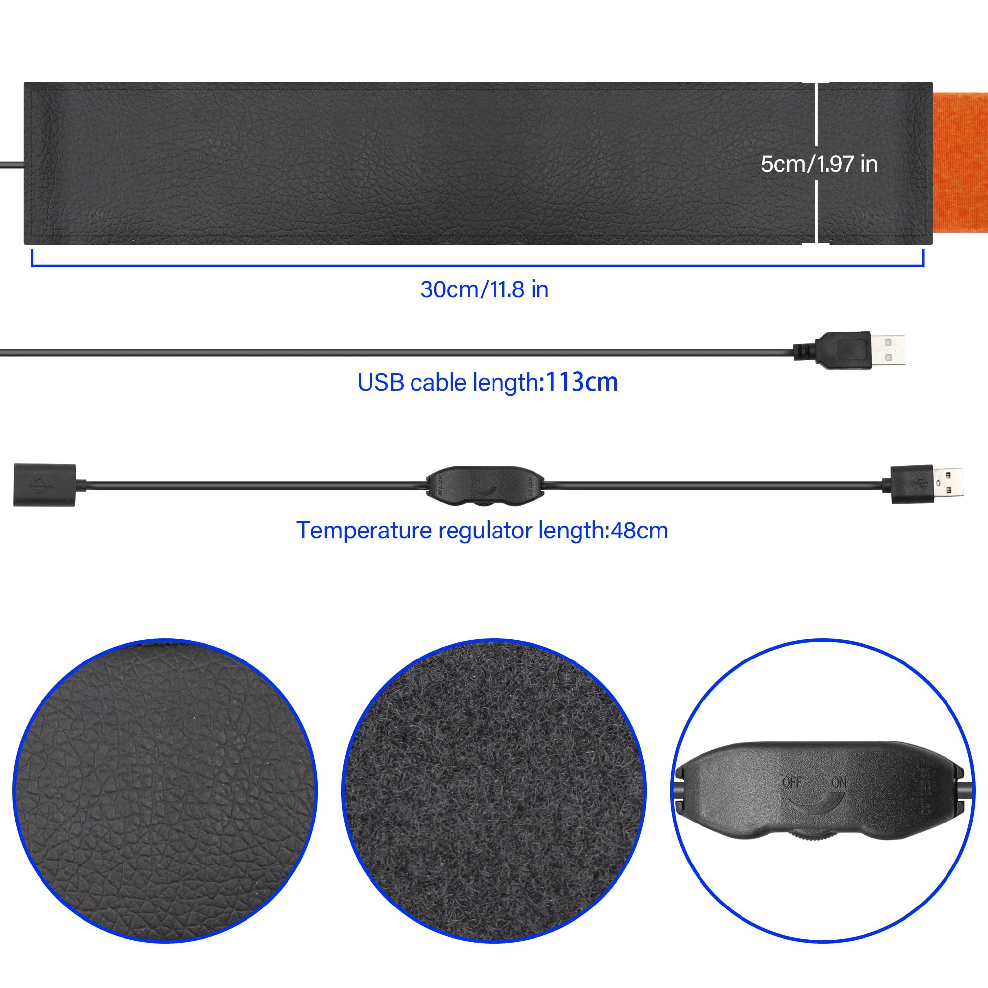 Astromania Calentador de lente USB de 30 cm, calentador de rocío, regulador de temperatura continuo para cámara universal y telescopios de menos de 80 mm de diámetro