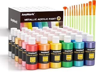 AnyMark Metallic Acrylfarbe, 36 Farben Acrylfarben-Set