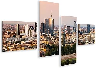 Quadro su tela Nuovo edificio e skyline a Milano Stampa Foto Quadri Moderni