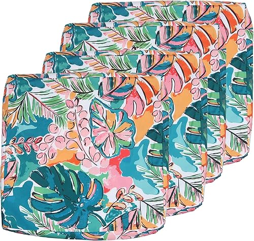 EHouseHome Fundas de cojín de asiento para silla de patio, fundas de repuesto lavables, impermeables, para muebles de exterior, funda de asiento