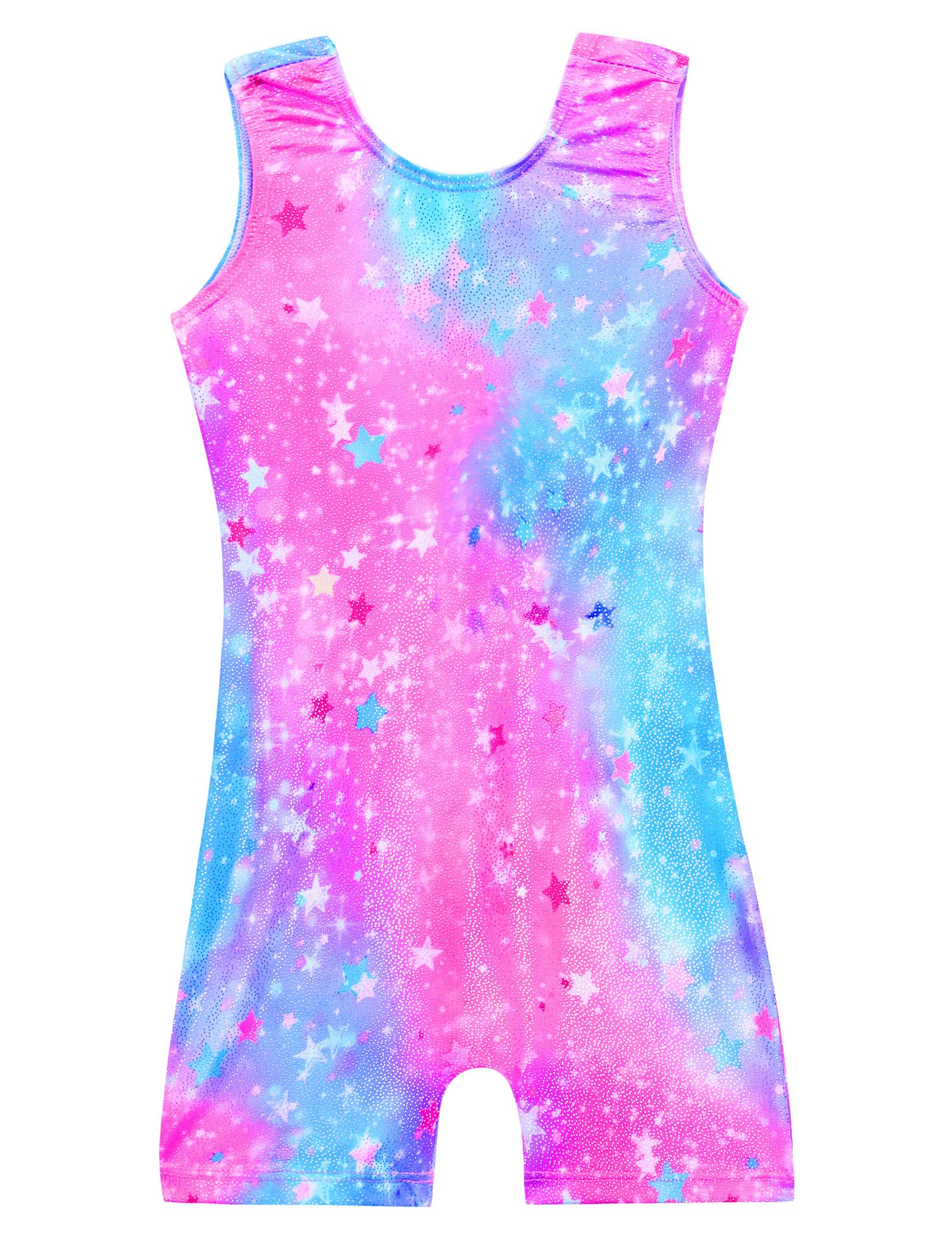 Domusgo Gymnastics Leotards for Girls Sparkly One Piece Biketard Size 1-10Y