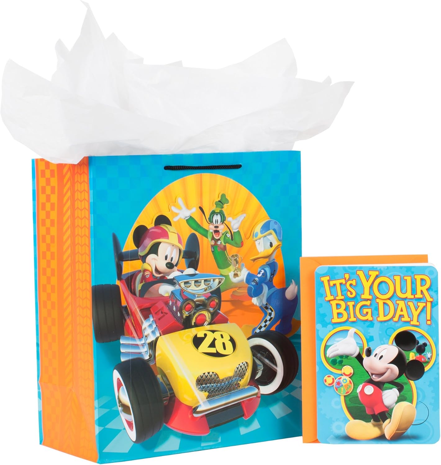 Get Popular Offer Hallmark 13 Large Disney Jr. Gift Bag with Tissue Paper and Greeting Cards (Pack of 3, Mickey and Friends)