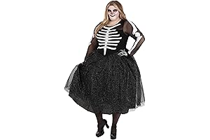 Women's Skeleton Beauty Plus Size Halloween Costume Dress