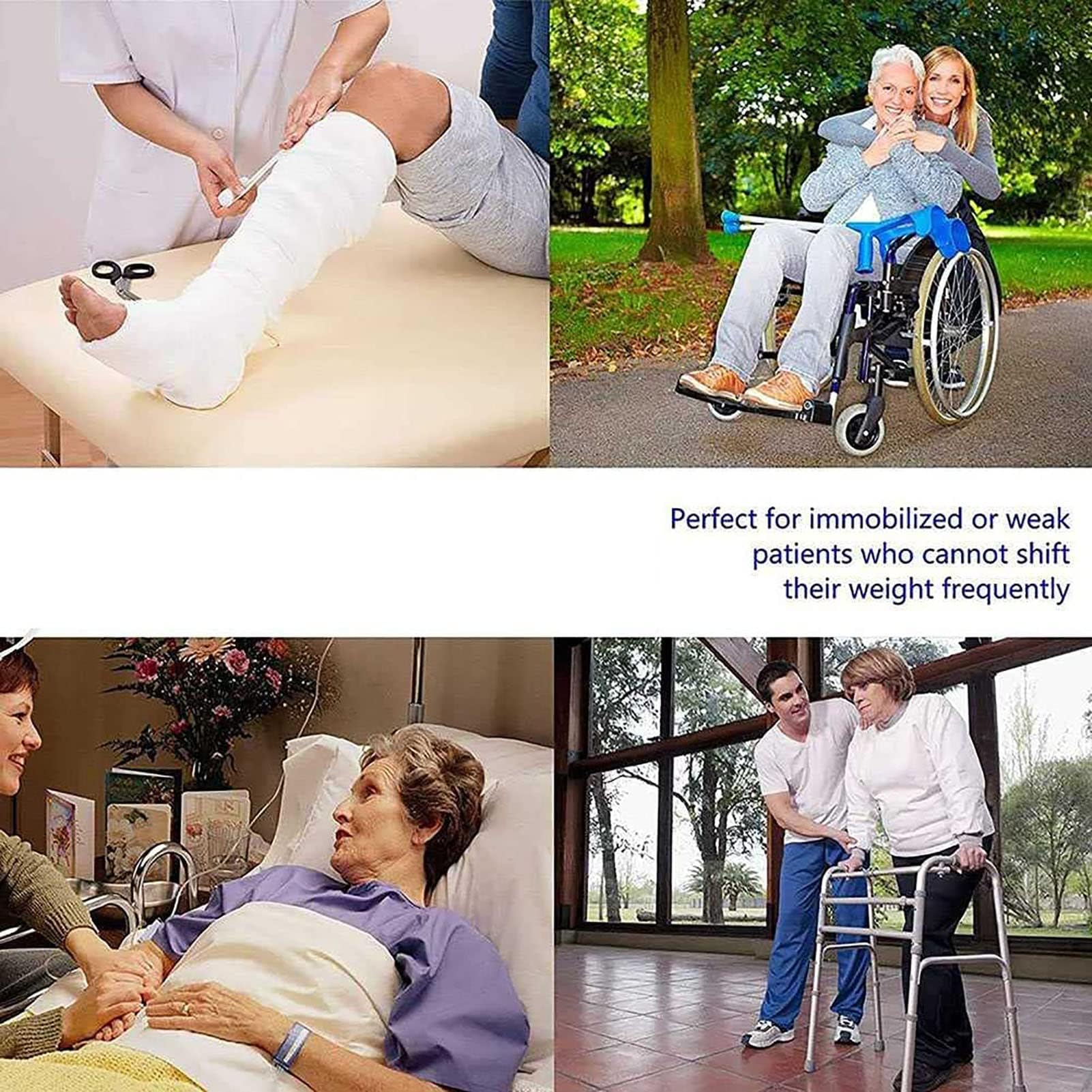Protector de colchón antiescaras, con Bomba de Aire, colchón Inflable de Burbujas alternas con Bomba Ajustable para úlceras por presión y escaras.