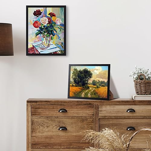 Miniatura 5 de Edenseelake Juego de 15 portarretratos de 11 x 14 pulgadas, marco de madera blanca envejecida de 11 x 14 pulgadas para pared o mesa