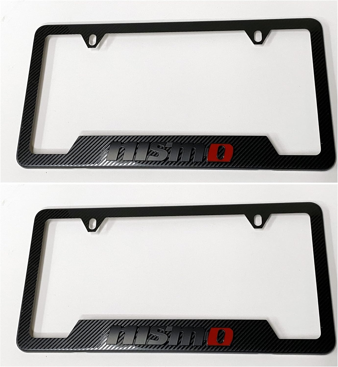 Carbon Fiber 3D NISMO Emblem Car Auto License Plate Frame Cover Holder Compatible with Nissan (2)