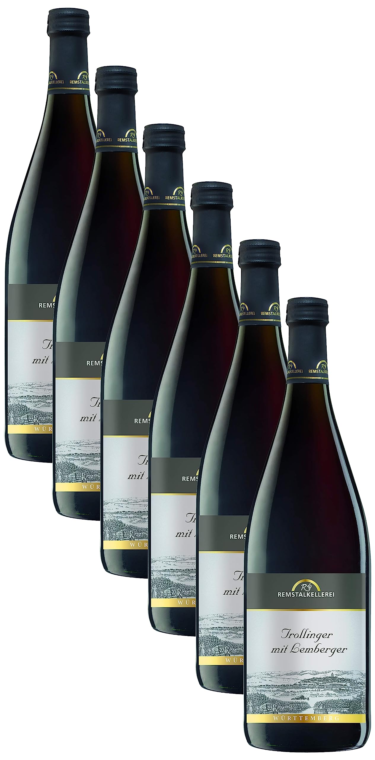 WZG Württemberger Wein Remstal Trollinger mit Lemberger QW halbtrocken (6 x 1,0l)