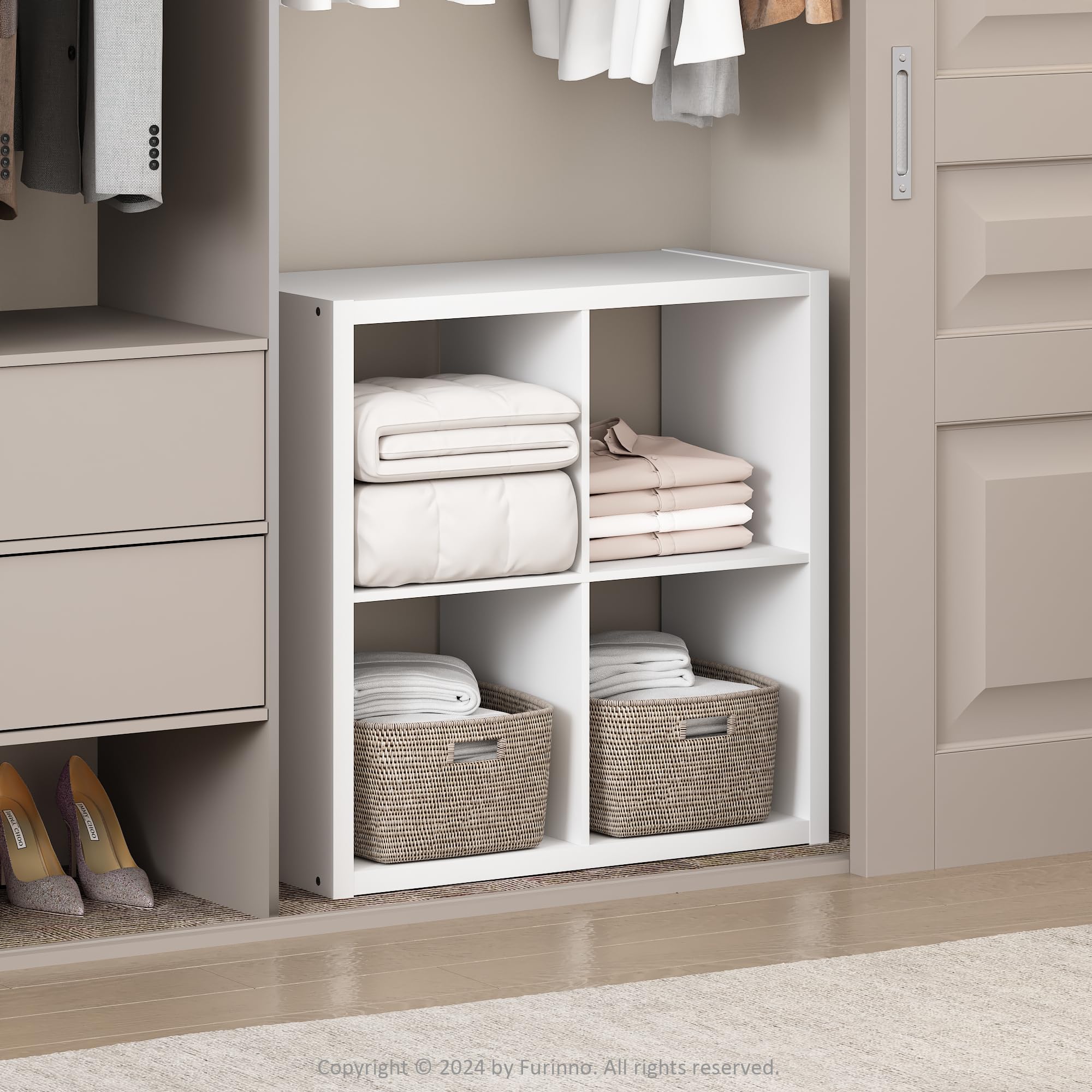 Amazon.com: Furinno Cubic Closet Organizers and Storage, 4-Cube