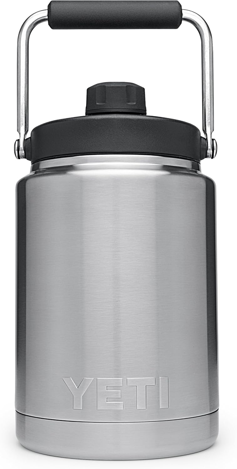 YETI Rambler Vacuum Insulated Stainless Steel Half Gallon Jug with MagCap, Stainless Steel