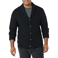 Amazon Essentials Cardigan Morbido a Maniche Lunghe con Collo Sciallato Uomo