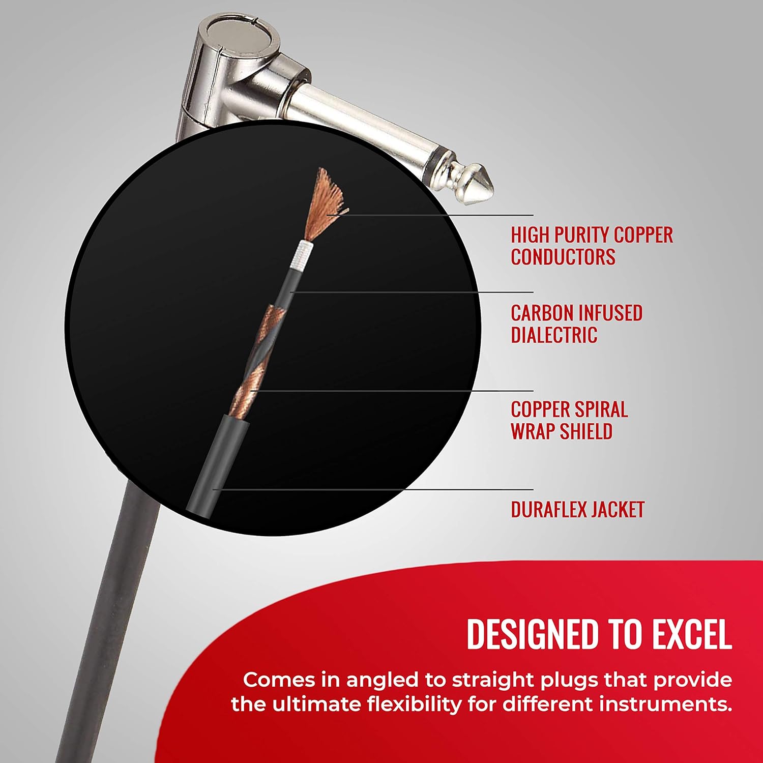 Top Brands Monster Prolink Classic Pro Instrument Cable 1/4 Angeled to Straight Instrument Cable - 12ft