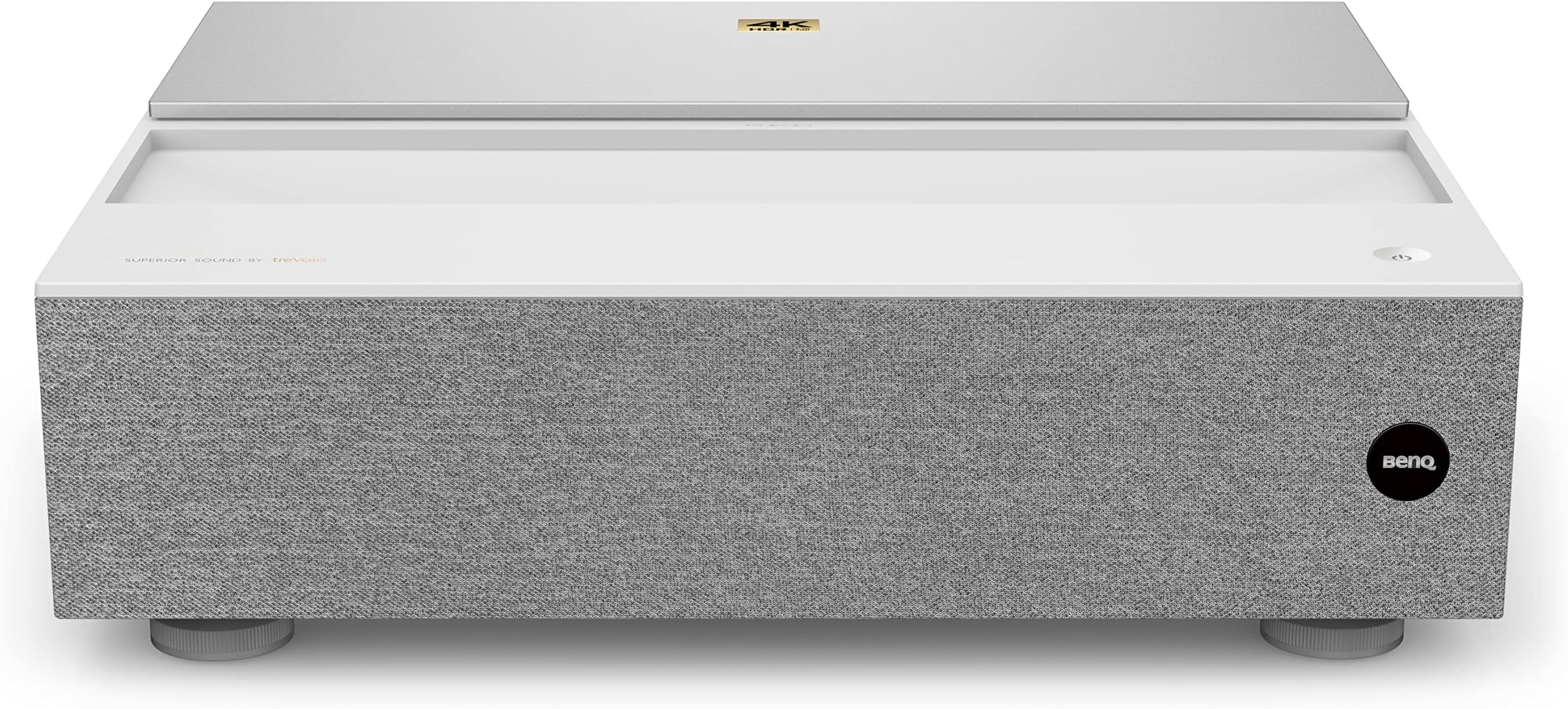 BenQ V6000 4K Ultra Short Throw Laser Projector for Living Room with HDR-PRO, DLP, UHD, DCI-P3, 3000 ANSI Lumens, Screenless TV, 3D, White