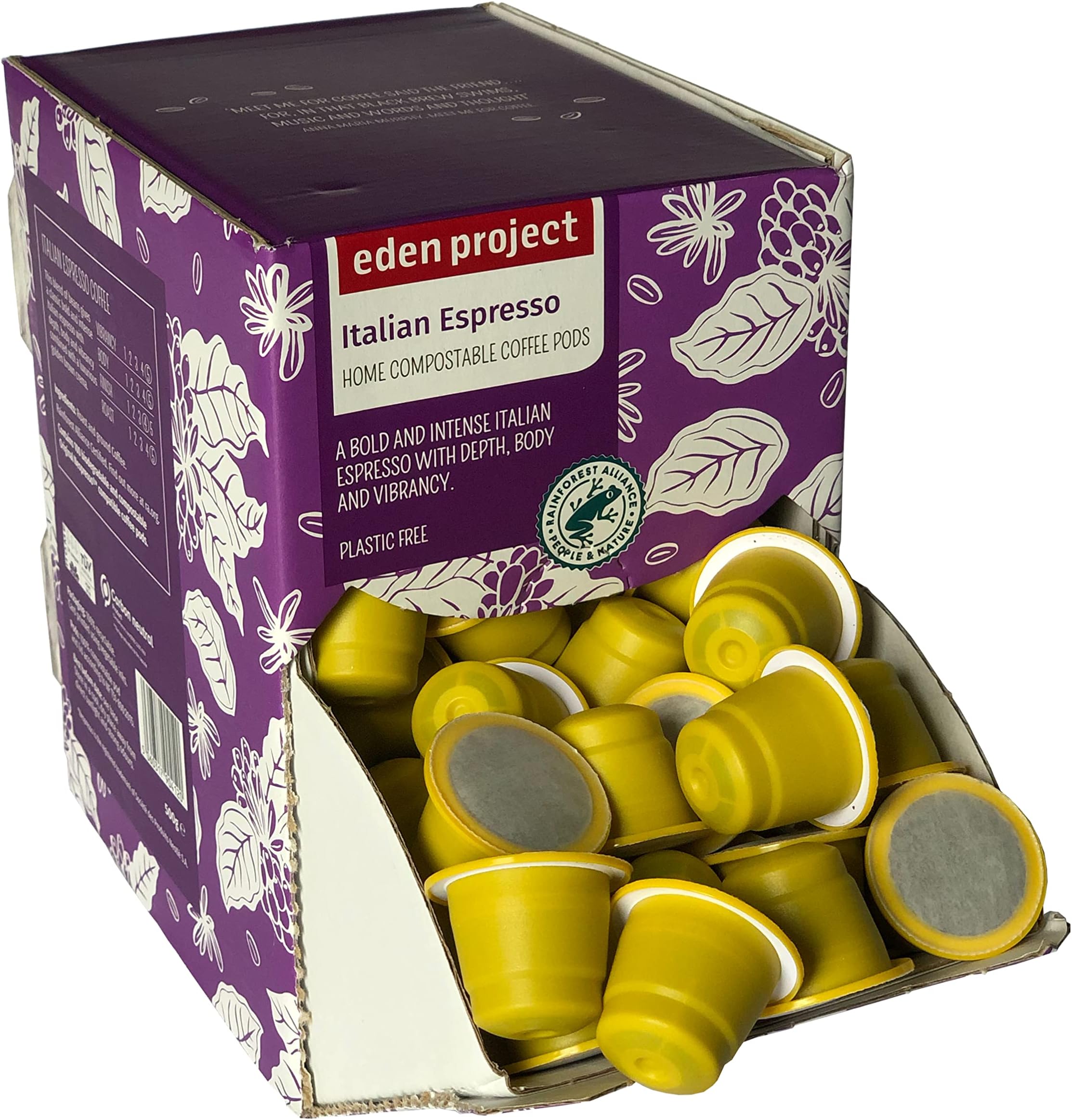 100 ITALIAN ESPRESSO Home Compostable Coffee Pods - Compatible with Nespresso Original system coffee machines - EXTRA VALUE 100 POD PACK