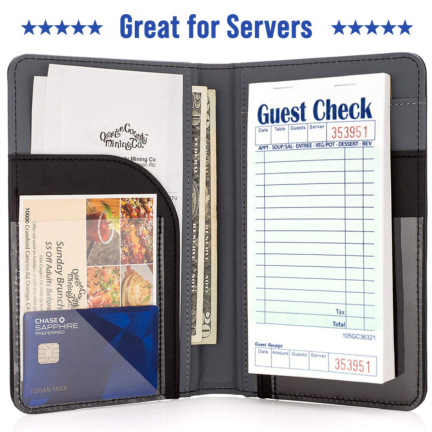 Buy Server Note Pads [10 Books] Guest Checks Notepad for Waiter