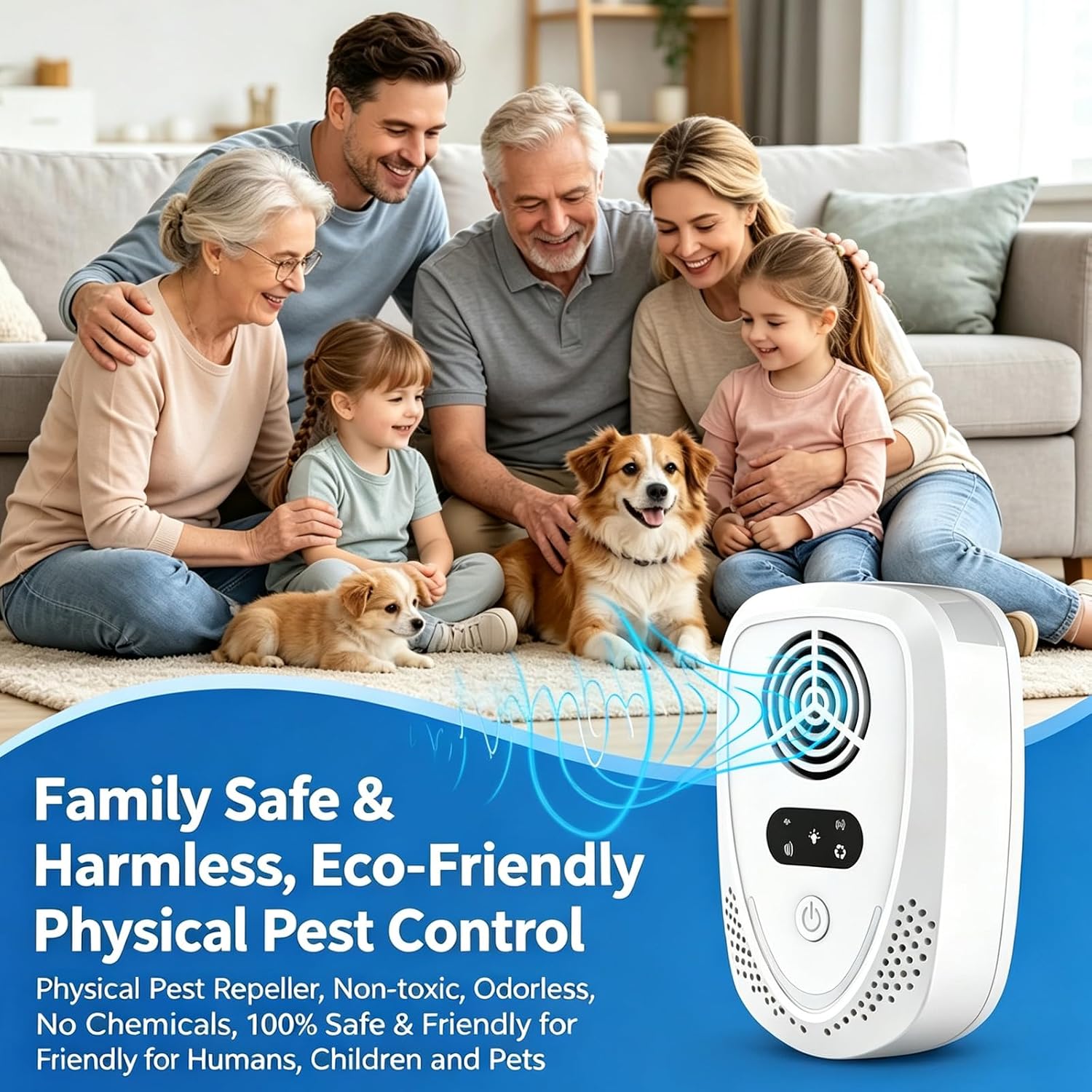 2026 FOXLVDA Upgraded Ultrasonic Pest Repeller Indoor with Night Light | Plug In Insect Repellent Mice, Roach, Ant, Rodent, Bugs, Mosquito, Spider, Mouse trap, for Home/Office/Kitchen,4 Mode 6 Packs