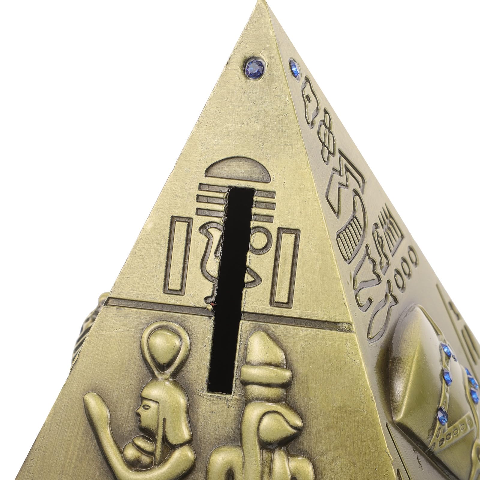 YARNOW Vintage Pyramiden Spardose aus Legierung in Ägyptischem Stil mit Praktischer Münzaufbewahrung und Kunstvollem Prächtigem Design für Heim und Schreibtischdekoration