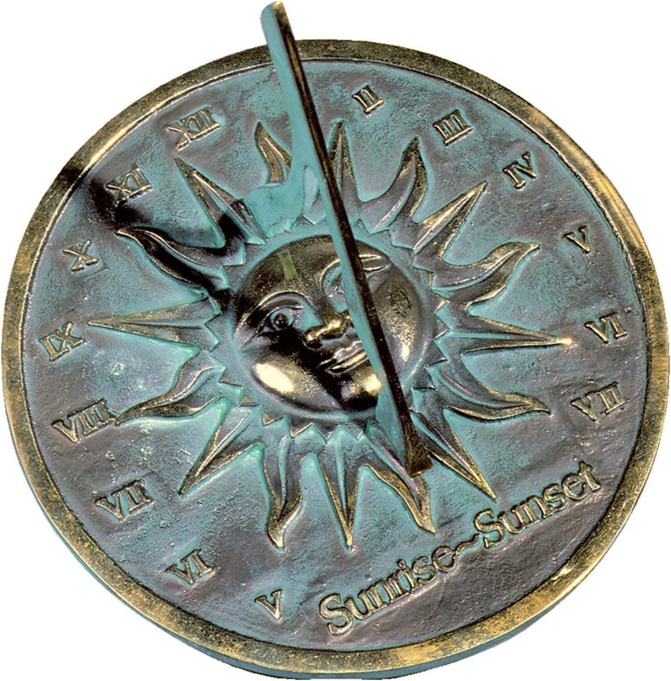 Rome RM2370 Brass Sunrise/Sunset Sundial