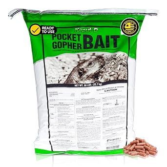 Kaput-D Pocket Gopher Bait - Ready-to-Use Pellets for Effective Rodent Bait, Perfect for Residential & Agricultural Use - Diphacinone Formula for Lawn, Turf & Crop Areas 50 lbs