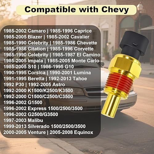 Miniatura 3 de Sensor de temperatura del refrigerante del motor 213-928, TS10075 15326386 5S1018 Sensor de temperatura del refrigerante, compatible con Chevy GMC
