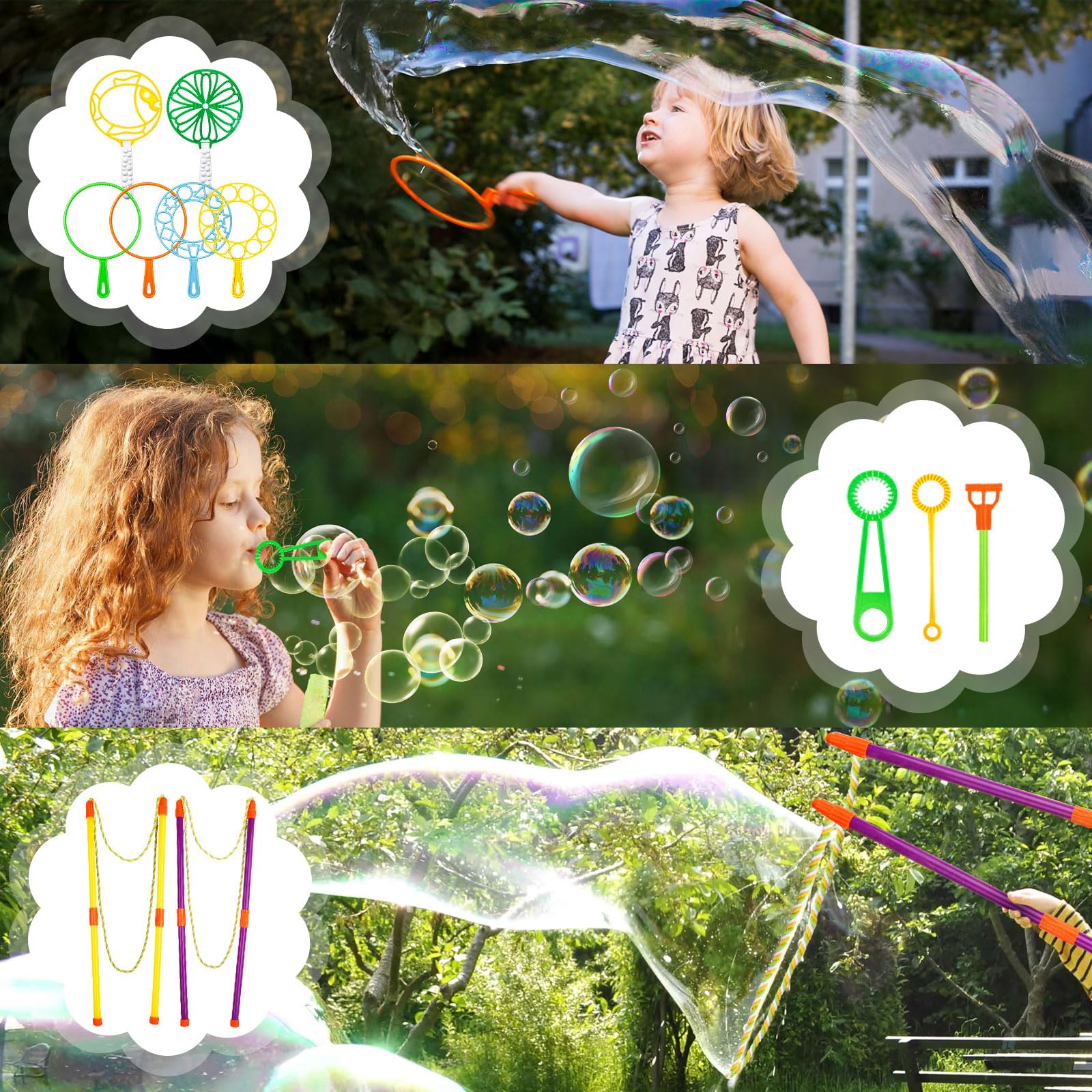 32Pcs Kit de Soplado de Burbujas, Kit de Varita de Burbujas, Juego de Burbujas de Jabón, Kit de Burbujas de Jabón para Actividades al Aire Libre, Fiestas de Cumpleaños, Juegos Infantiles