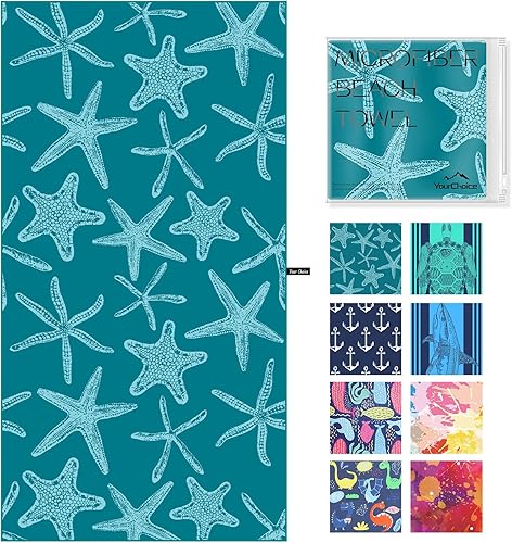 Your Choice - Juego de toallas de microfibra de secado rápido para playa, viajes, natación, piscina, campamento, actividades al aire libre y toalla