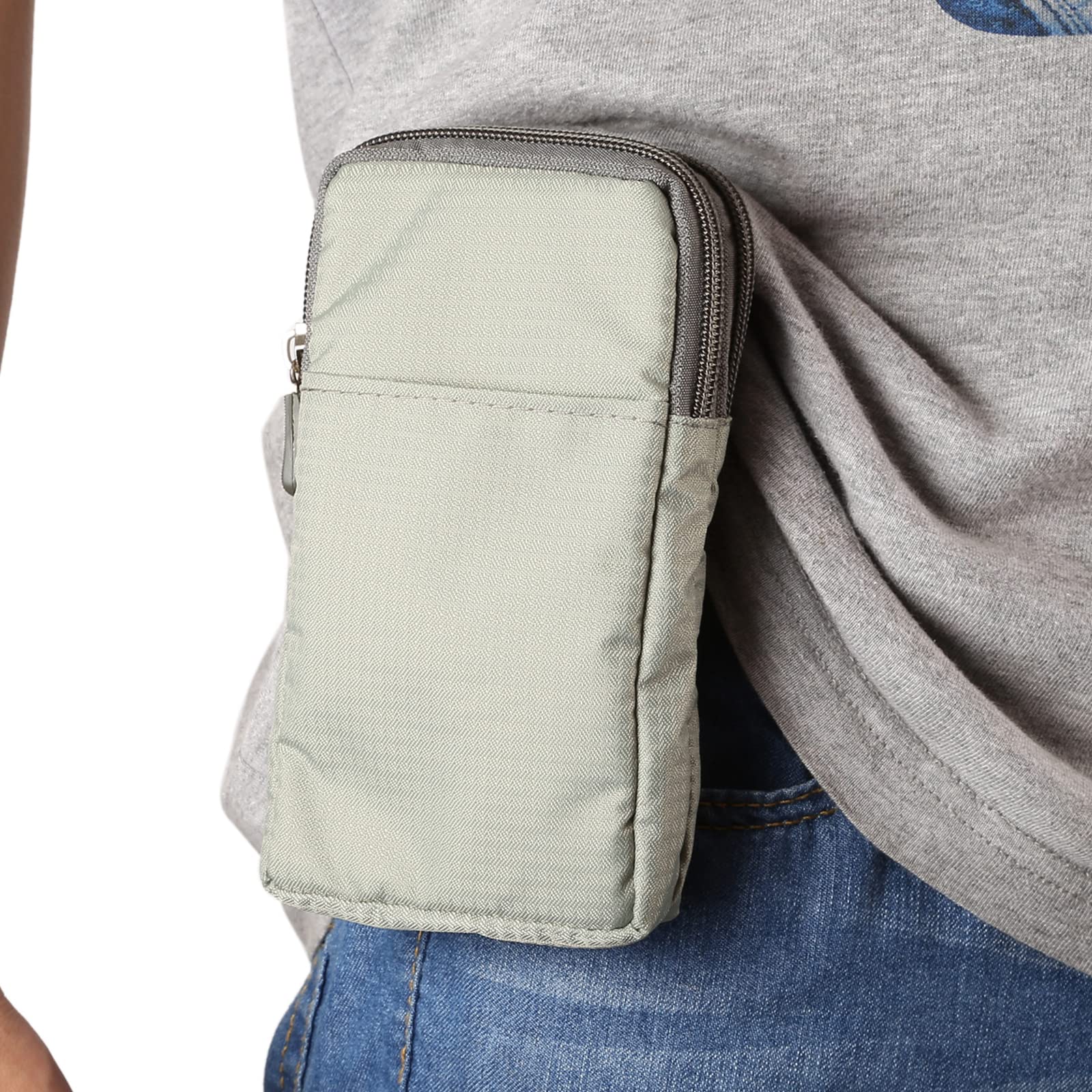 Cell Phone Crossbody Wallet, Waterproof Mobile Phone Belt Holster, Nylon Women Men Travel Bag Cell Phone Crossbody Purse Belt Clip Holster Mobile Phone Shoulder Messenger Pouch Carrying Case with Loop