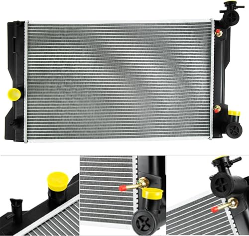 Radiador CU13106 compatible con Toyota Corolla Matrix 1.8L L4 Gas 2009-2017 y Pontiac Vibe 2009-2010, radiador de enfriamiento de núcleo de aluminio