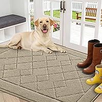 Vista 11 de REFETONE Dirt Trapper - Tapete para puerta de 24 x 36 pulgadas, tapete lavable para interiores, con parte trasera de goma antideslizante, resistente