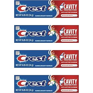 Зубна паста Crest Cavity Protection Regular, дорожній розмір 0,85 унції (24 г) - упаковка з 4 штук