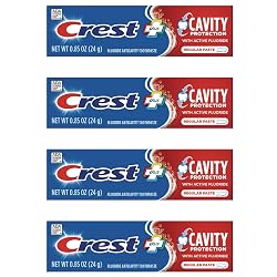 Crest Cavity Protection Regular Toothpaste, Travel Size .85 oz. (24g) - Pack of 4