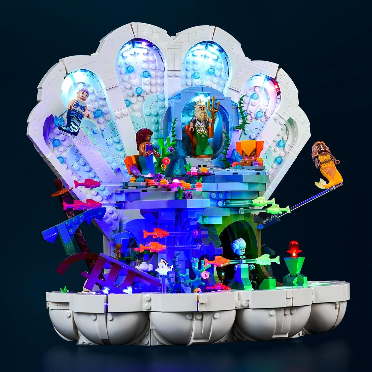 VONADO LED Light Kit Compatible with Lego The Little Mermaid Royal Clamshell, DIY Lighting Kit for Lego 43225
