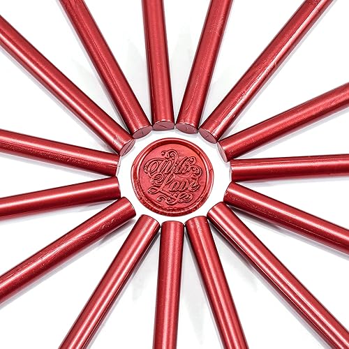 Miniatura 2 de Yoption 15 barras de cera para sellar pistola de pegamento para sello de cera, ideal para invitaciones de boda, sobres, tarjetas, ideas de regalo de