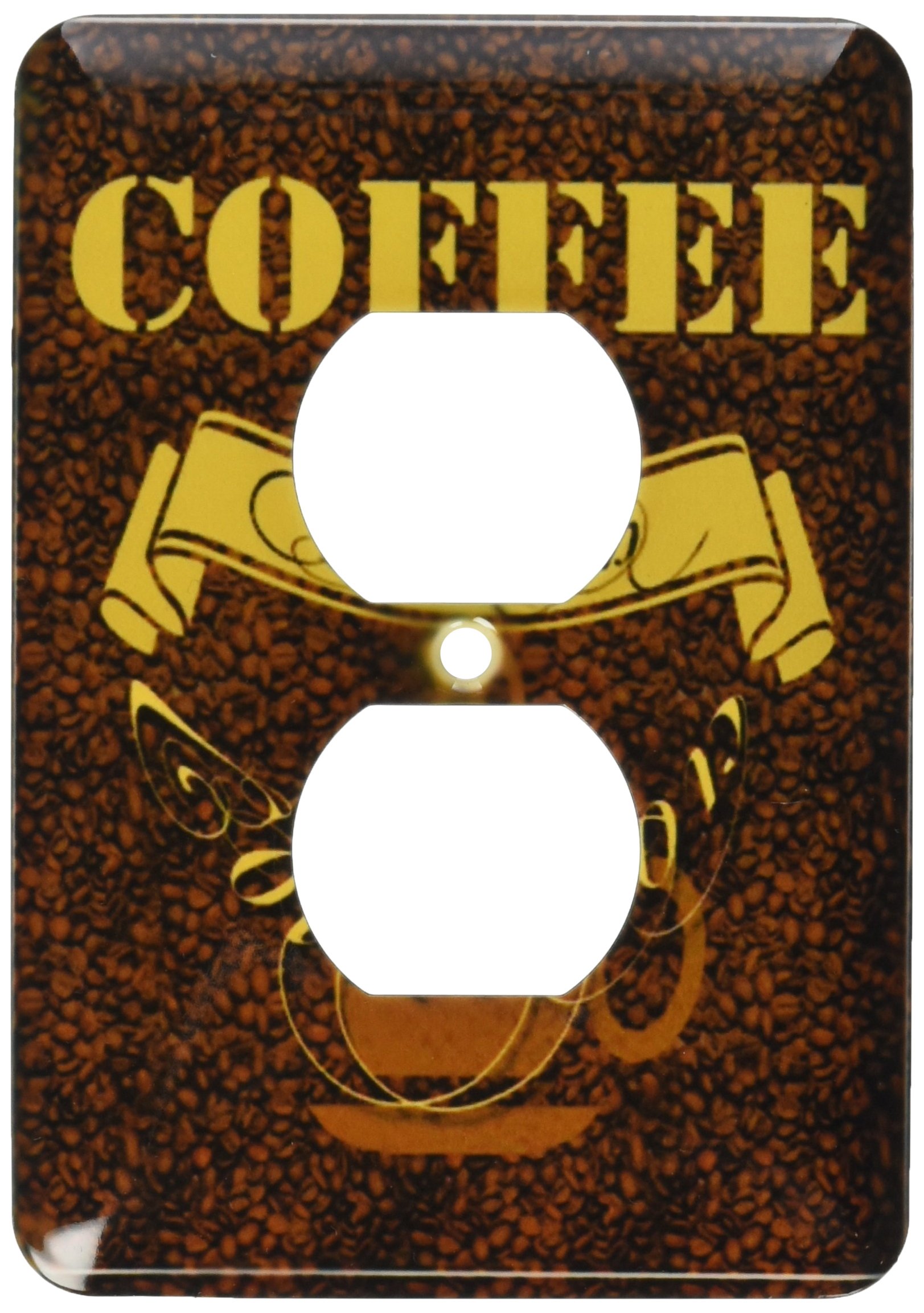 Affiche de café vintage double prise de courant plaque murale décorative rétro
